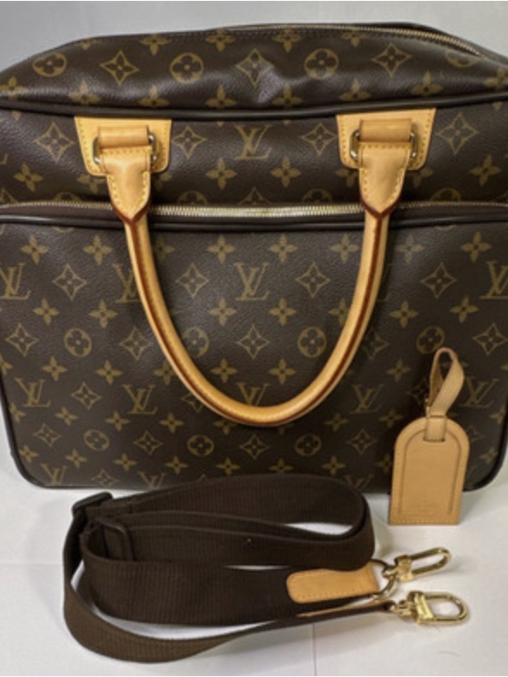 Louis Vuitton Monogram Canvas Laptop Briefcase in Brown and Tan